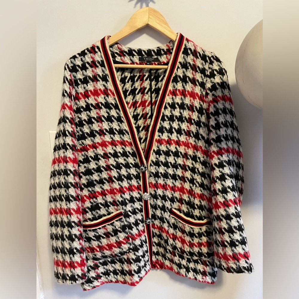 Houndstooth Jacket & Mini Skirt Set NWT Made in Italy